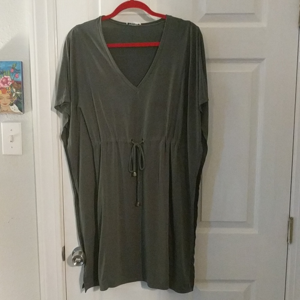 Calvin Klein dark Forest green dress
